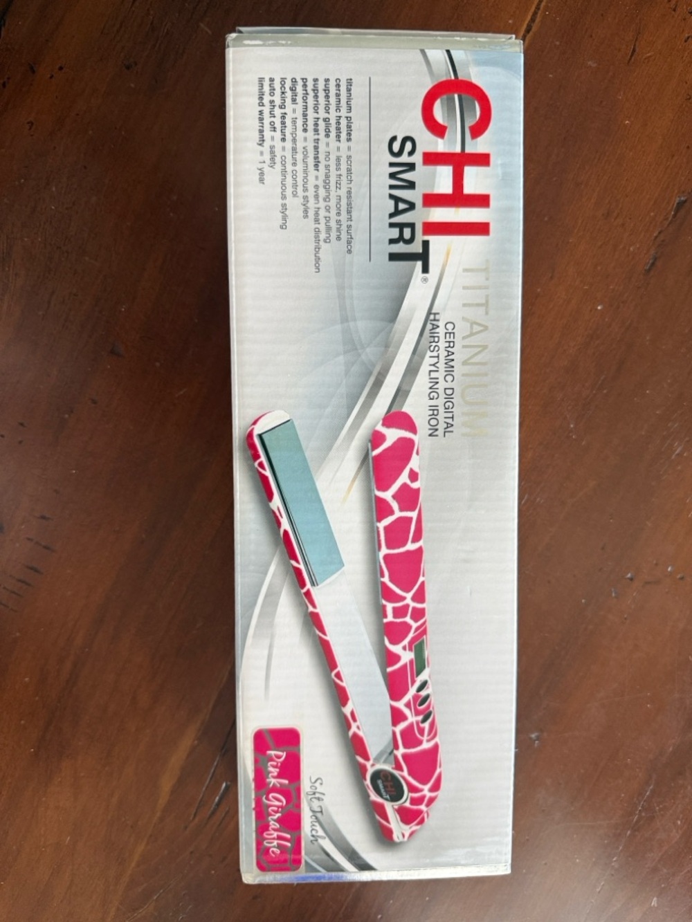 Smart Titanium Pink Giraffe Ceramic Digital Hairstyling Iron